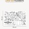 4E's Novelty Thanksgiving Coloring Placemats for Kids & Adults, 12 Pack Paper Disposable Placemats, 11x17 Fall Crafts, Thankful Activity Sheets for Family Dinner, Classroom & Party Supplies